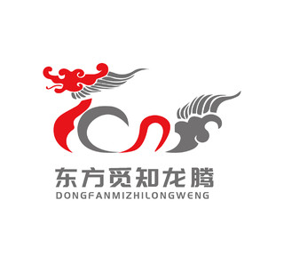 简约拼色东方龙腾商业企业公司品牌标志logo龙logo
